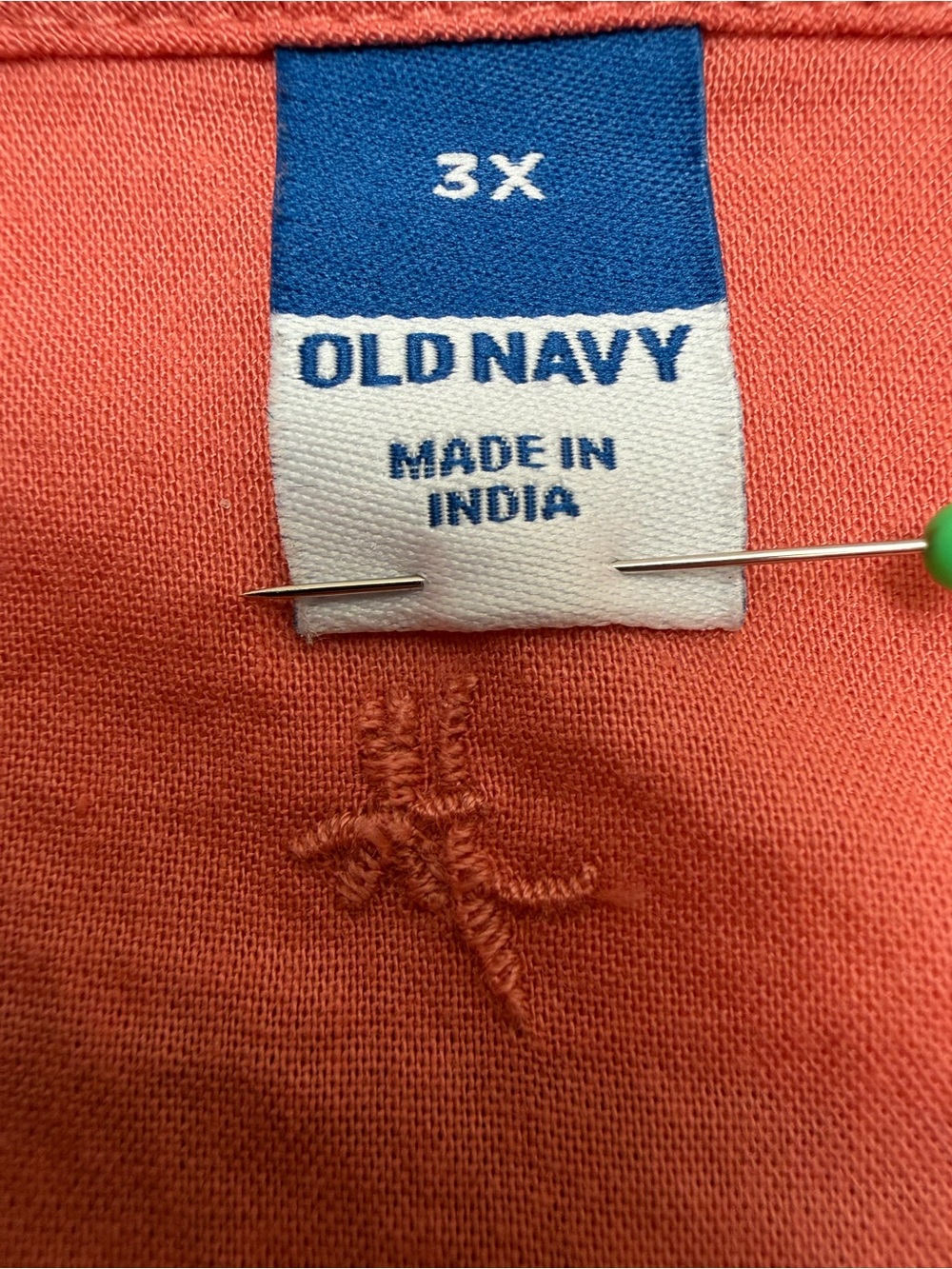 Old Navy Plus 3X Coral Embroidered Boho Tiered Midi Maxi Dress Cottagecore - Picture 2 of 11